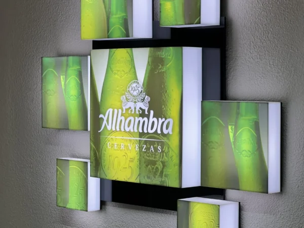Luminosos de Pared. CARTELES LUMINOSOS · promoplay@promoplay.es · Procesamos y manipulamos materiales plásticos para adaptarlos en forma, tamaño y decoración a la campaña publicitaria. Servicios de Corte láser - Grabado Láser - Termoconformado - Fresado CNC - Impresión digital directa - Serigrafía y Moldeado